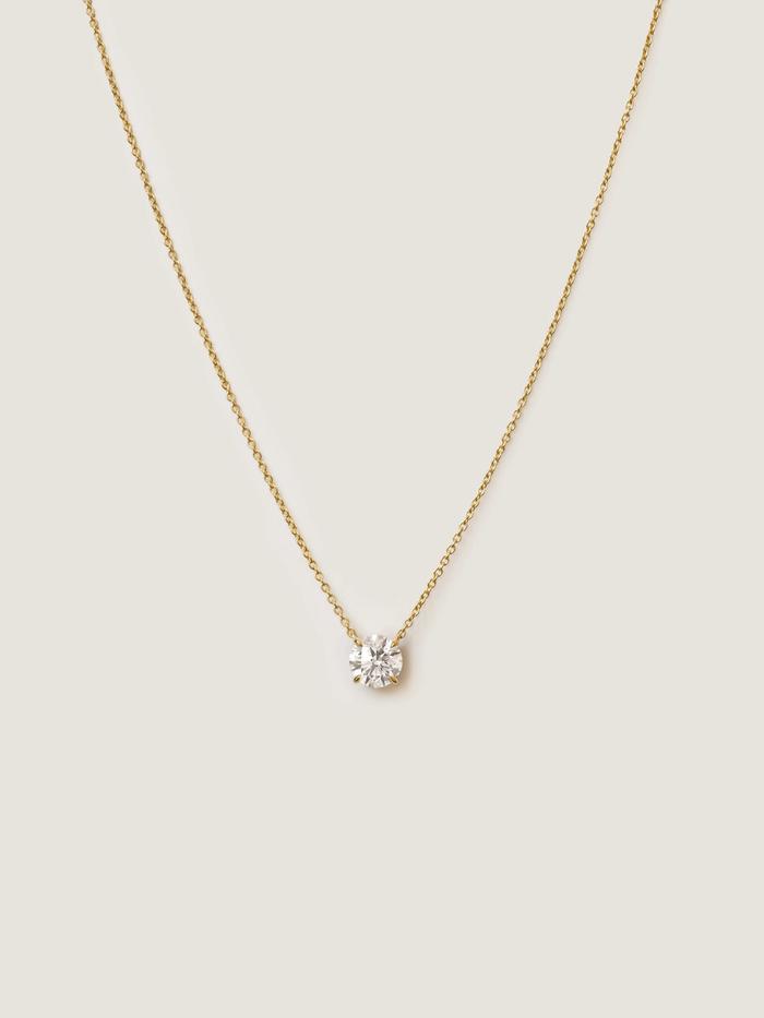 Nangi fine jewelry - white lab-grown diamond necklace in gold