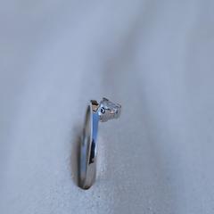 Nangi fine jewelry - white lab-grown diamond ring in white gold