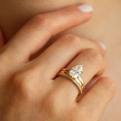 Nangi fine jewelry - white ring in gold