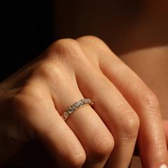 Nangi fine jewelry - white lab-grown diamond ring in gold
