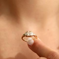 Nangi fine jewelry - pink sapphire ring in yellow gold