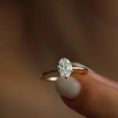 Nangi fine jewelry - white lab-grown diamond ring in gold