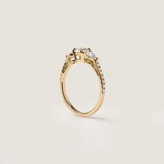 Nangi fine jewelry - white lab-grown diamond ring in gold