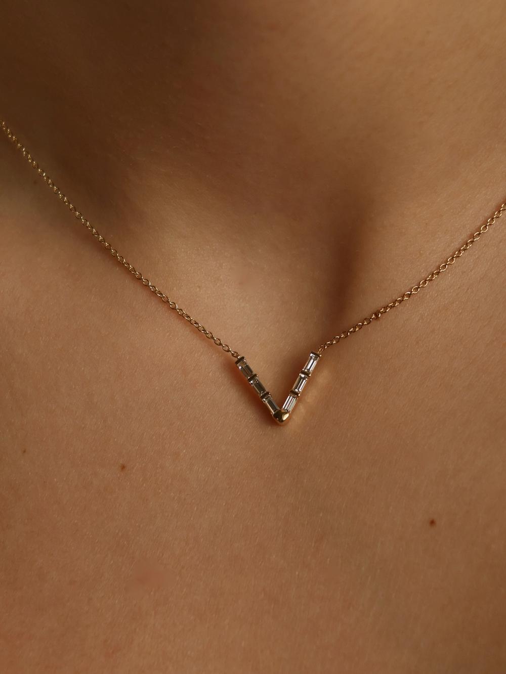 Diamond V-Necklace