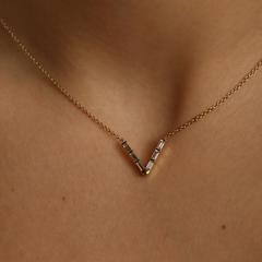 Nangi fine jewelry - white necklace in yellow gold