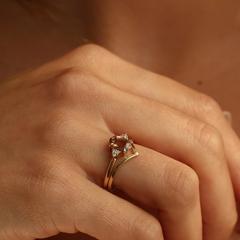 Nangi fine jewelry - brown tourmaline ring in yellow gold