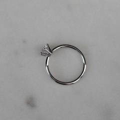 Nangi fine jewelry - white lab-grown diamond ring in white gold