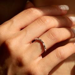 Nangi fine jewelry - white lab-grown diamond ring in gold