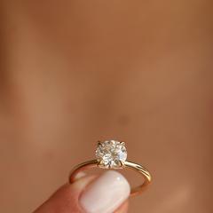 Nangi fine jewelry - white lab-grown diamond ring in gold
