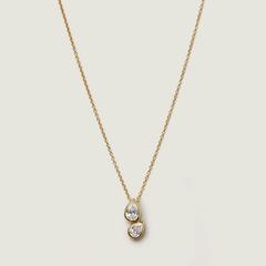 Nangi fine jewelry - white lab-grown diamond necklace in gold