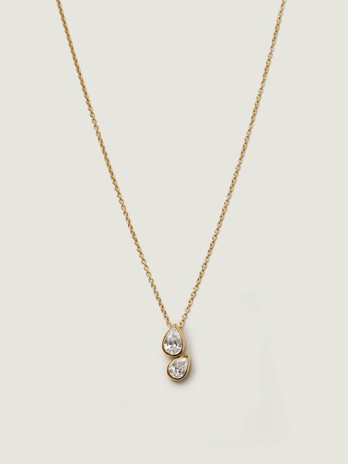 Nangi fine jewelry - white lab-grown diamond necklace in gold