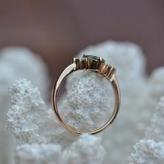 Nangi fine jewelry - green ring in rose_gold
