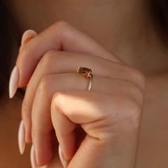 Nangi fine jewelry - brown tourmaline ring in yellow gold