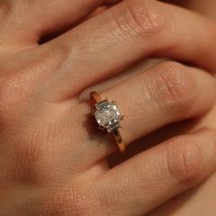 Nangi fine jewelry - white lab-grown diamond ring in gold