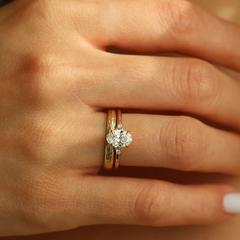 Nangi fine jewelry - lab grown diamond ring in gold