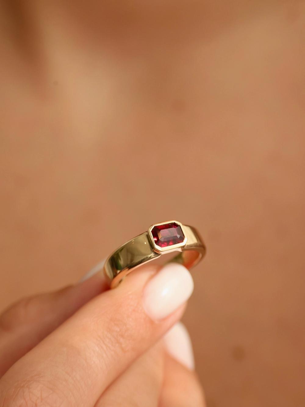 Radiant Ruby Signet Ring for Andrè 