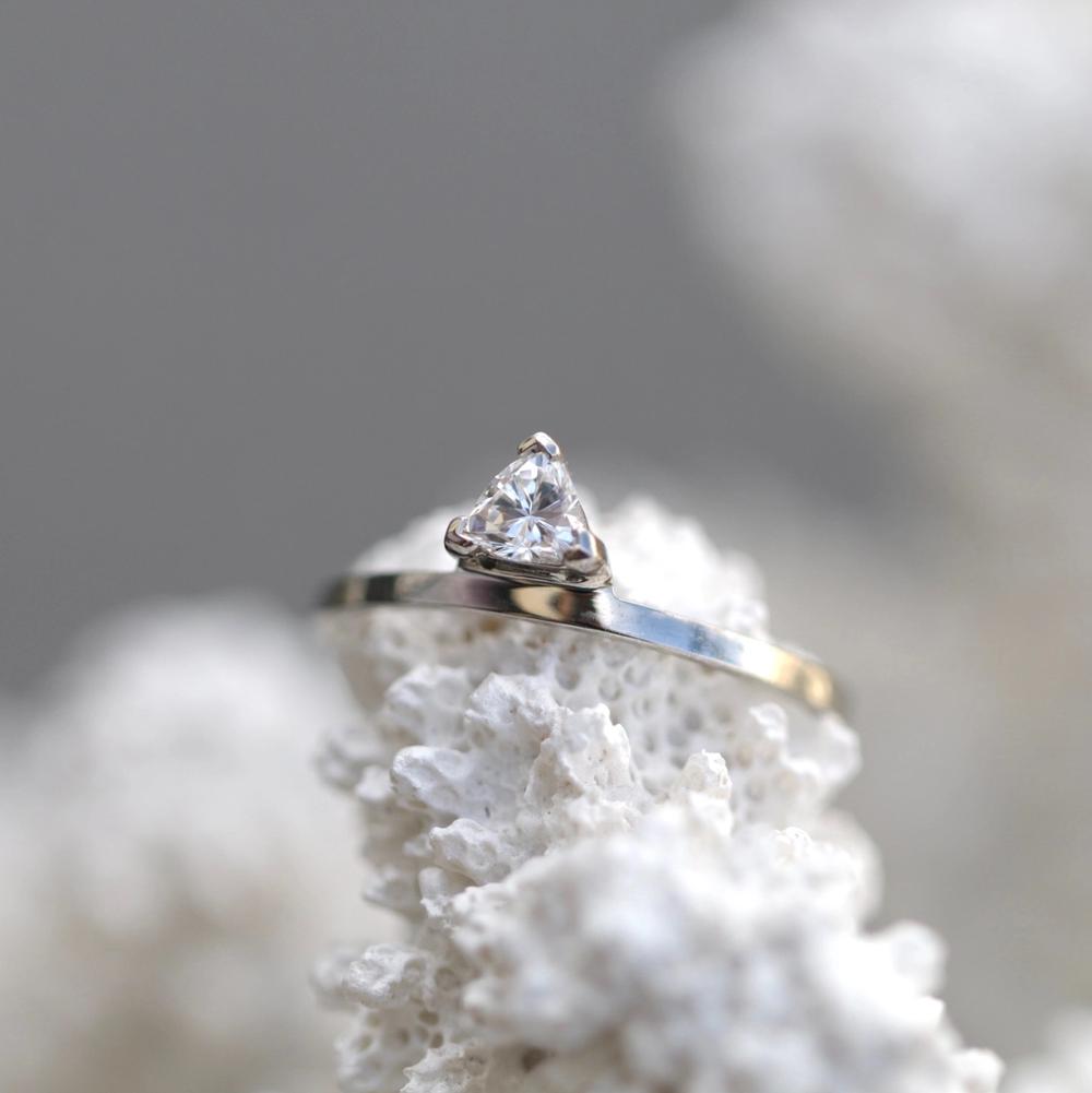 Nangi fine jewelry - lab-grown diamond ring in white gold