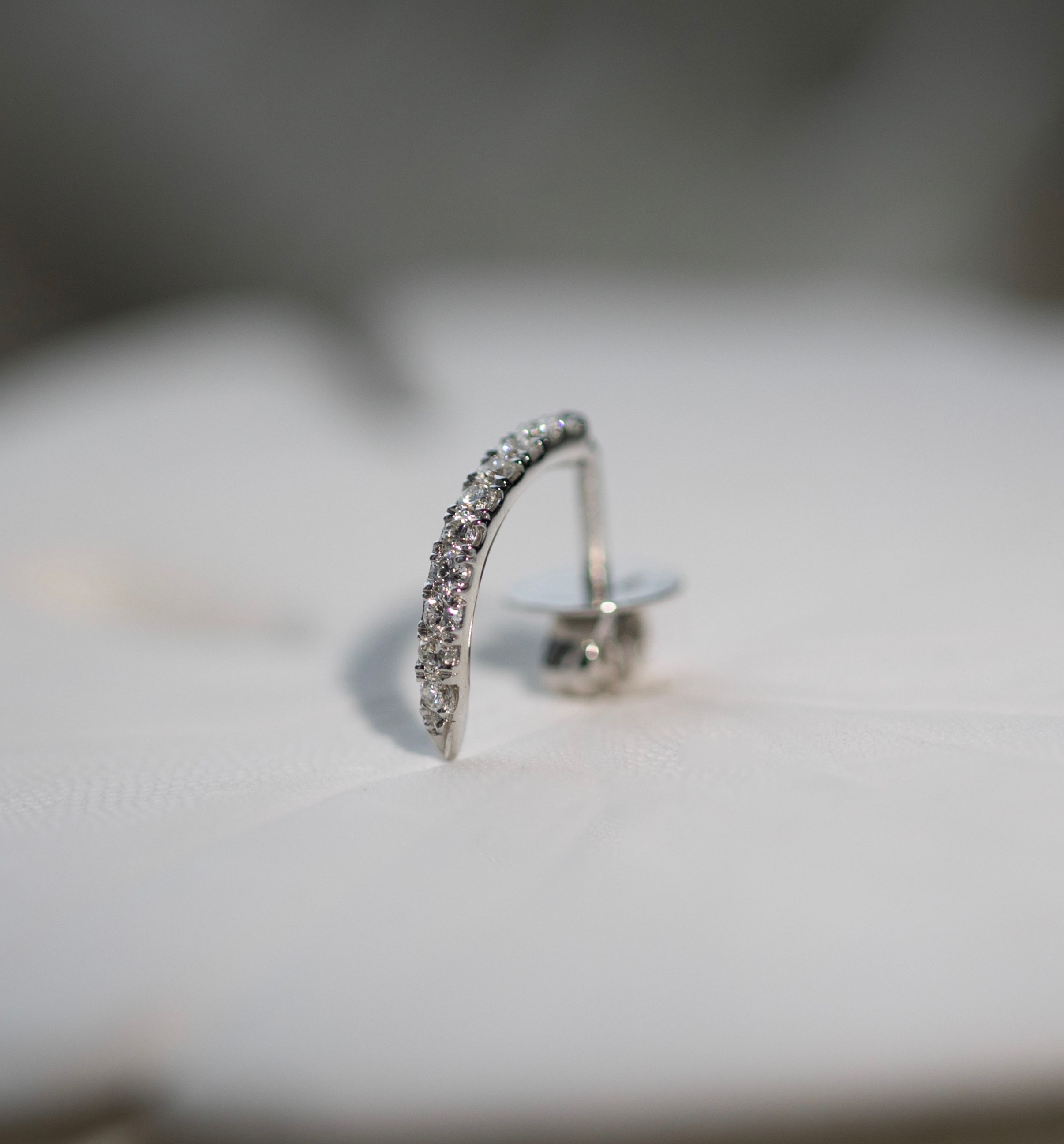 Nangi lab grown diamonds as ear stud