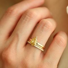 Nangi fine jewelry - lab-grown diamond ring in yellow gold