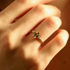 Nangi fine jewelry - champagne tourmaline ring in yellow gold