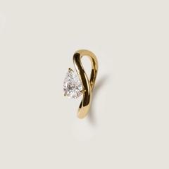 Nangi fine jewelry - white lab-grown diamond ring in gold