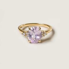 Nangi fine jewelry - pink sapphire ring in yellow gold