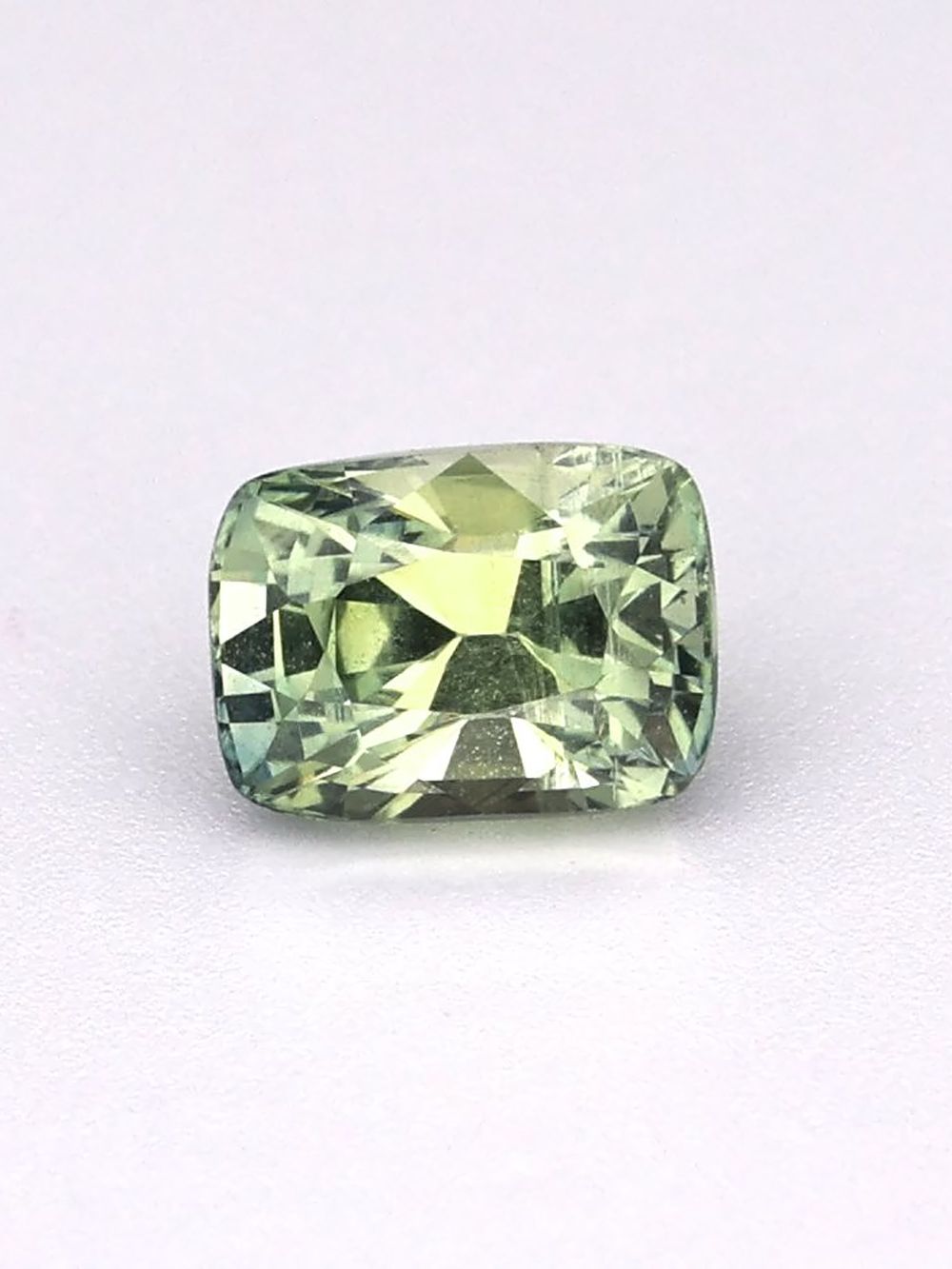 1.04 ct Lime Green, Cushion Cut Sapphire