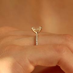 Nangi fine jewelry - white lab-grown diamond ring in gold
