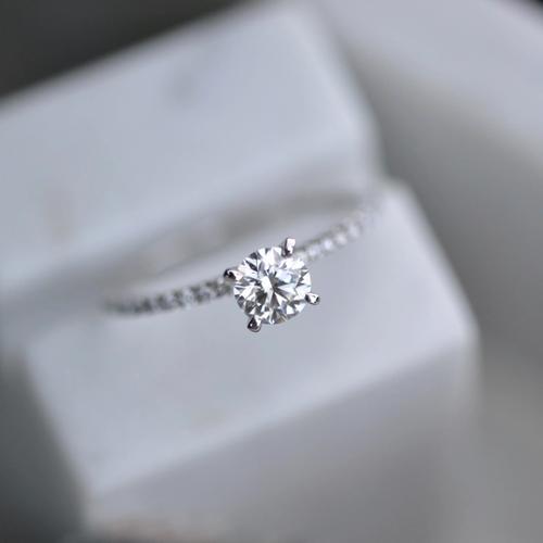 Nangi fine jewelry - white lab-grown diamond ring in white gold