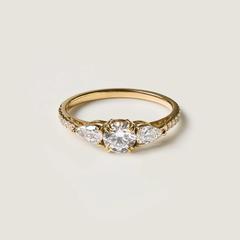 Nangi fine jewelry - white lab-grown diamond ring in gold