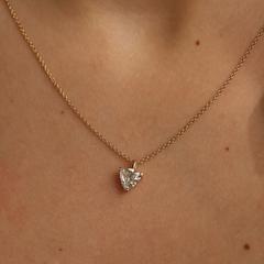 Nangi fine jewelry - white lab-grown diamond necklace in gold