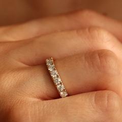 Nangi fine jewelry - white lab-grown diamond ring in gold