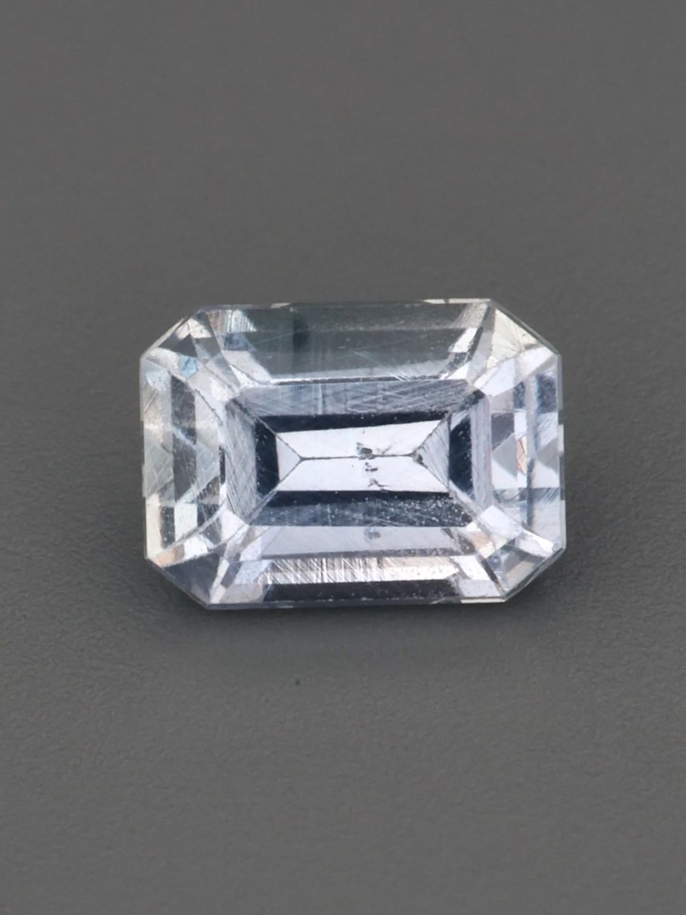 Ceylon Snow Sapphire — 0.39 ct Emerald Cut