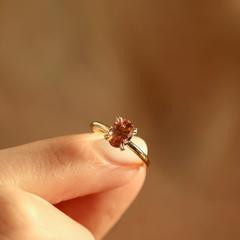 Nangi fine jewelry - pink tourmaline ring in yellow gold