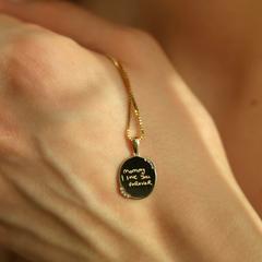 Nangi fine jewelry - white lab-grown diamond pendant in gold