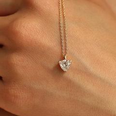Nangi fine jewelry - white lab-grown diamond necklace in gold