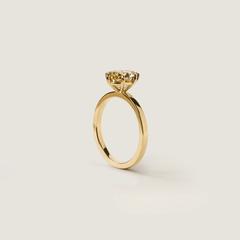 Nangi fine jewelry - champagne lab-grown diamond ring in yellow gold