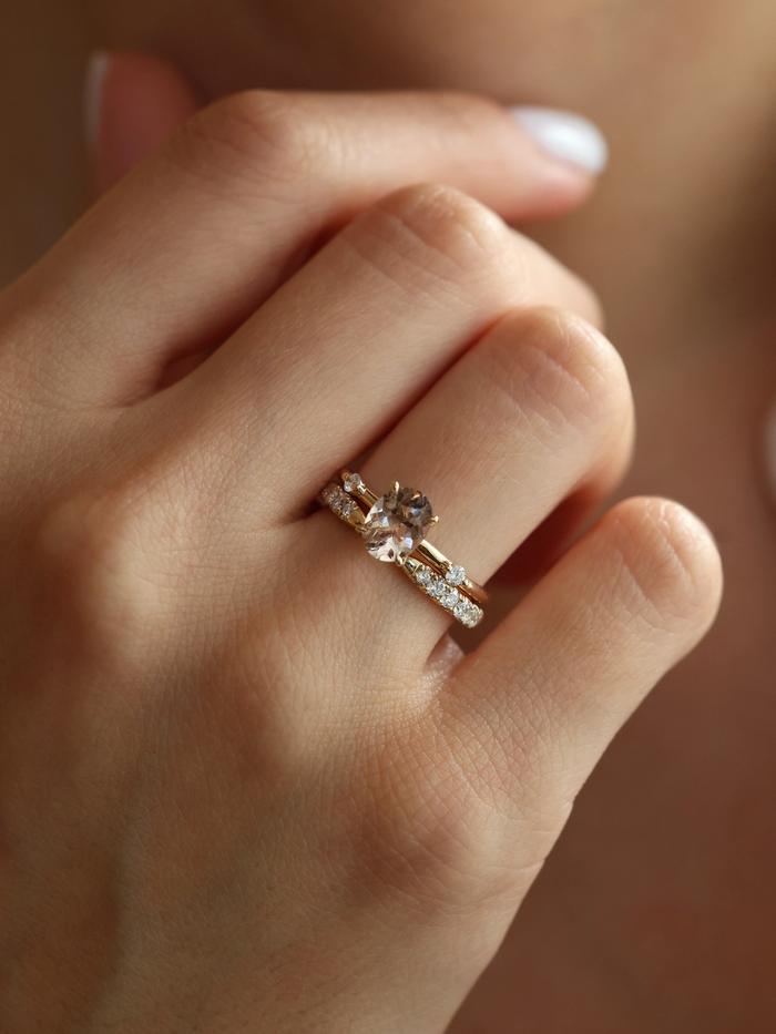 Nangi fine jewelry - champagne ring in yellow gold