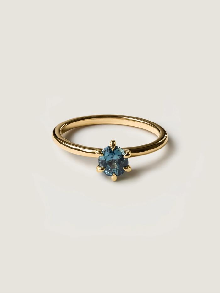 Nangi fine jewelry - blue ring in yellow gold
