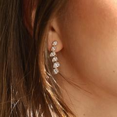 Nangi fine jewelry - white lab-grown diamond earring in gold