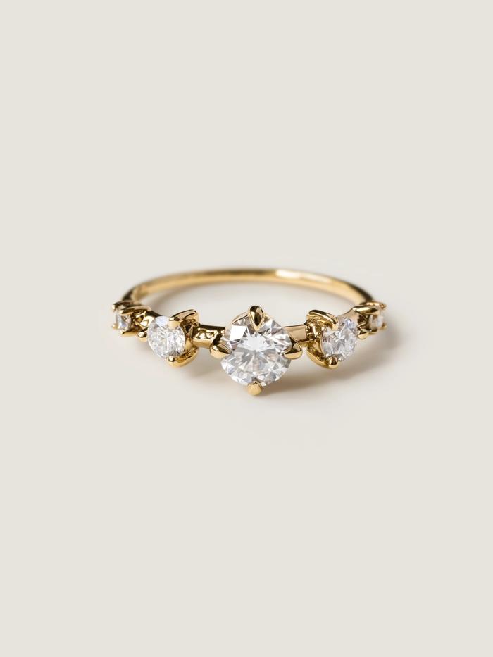 Nangi fine jewelry - white lab-grown diamond ring in gold