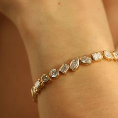Nangi fine jewelry - white lab-grown diamond bracelet in gold