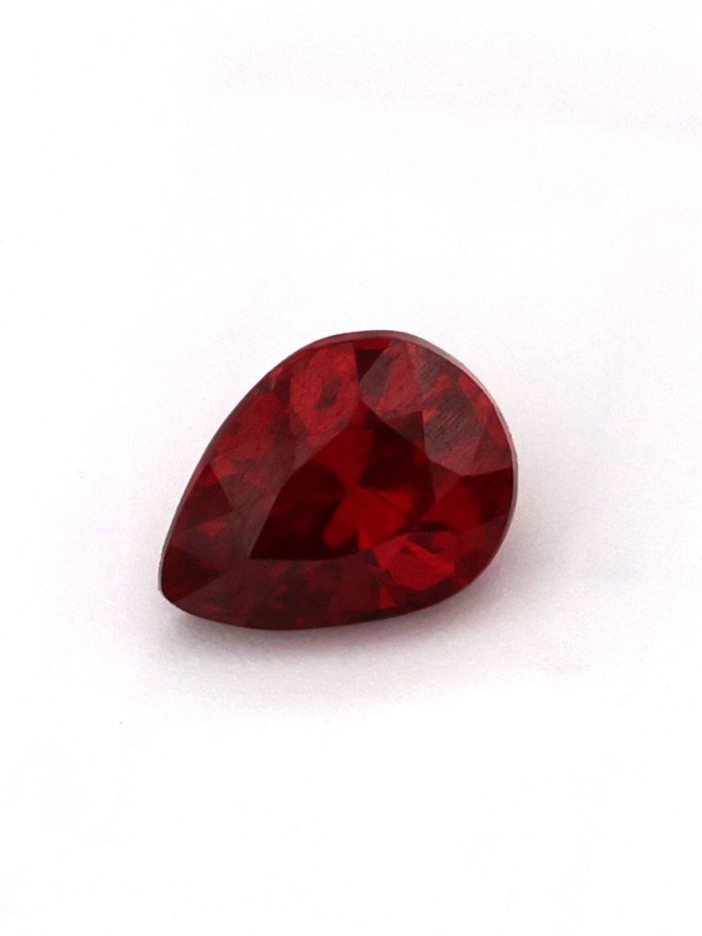 0.45 ct Deep Red, Pear Ruby 