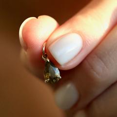 Nangi fine jewelry - brown tourmaline pendant in yellow gold