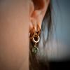 Nangi fine jewelry - green sapphire earring in yellow gold