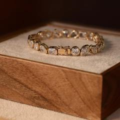 Nangi fine jewelry - white lab-grown diamond bracelet in gold