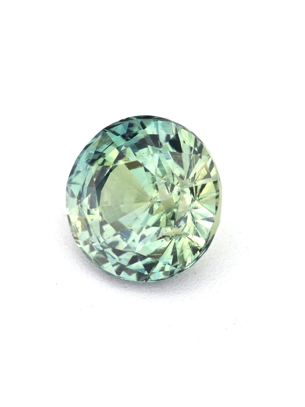 Green Breeze Sapphire — 1.14 ct Round Cut