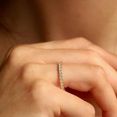 Nangi fine jewelry - white lab-grown diamond ring in gold