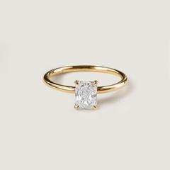 Nangi fine jewelry - white lab-grown diamond ring in gold