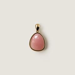 Nangi fine jewelry - pink guava quartz pendant in gold